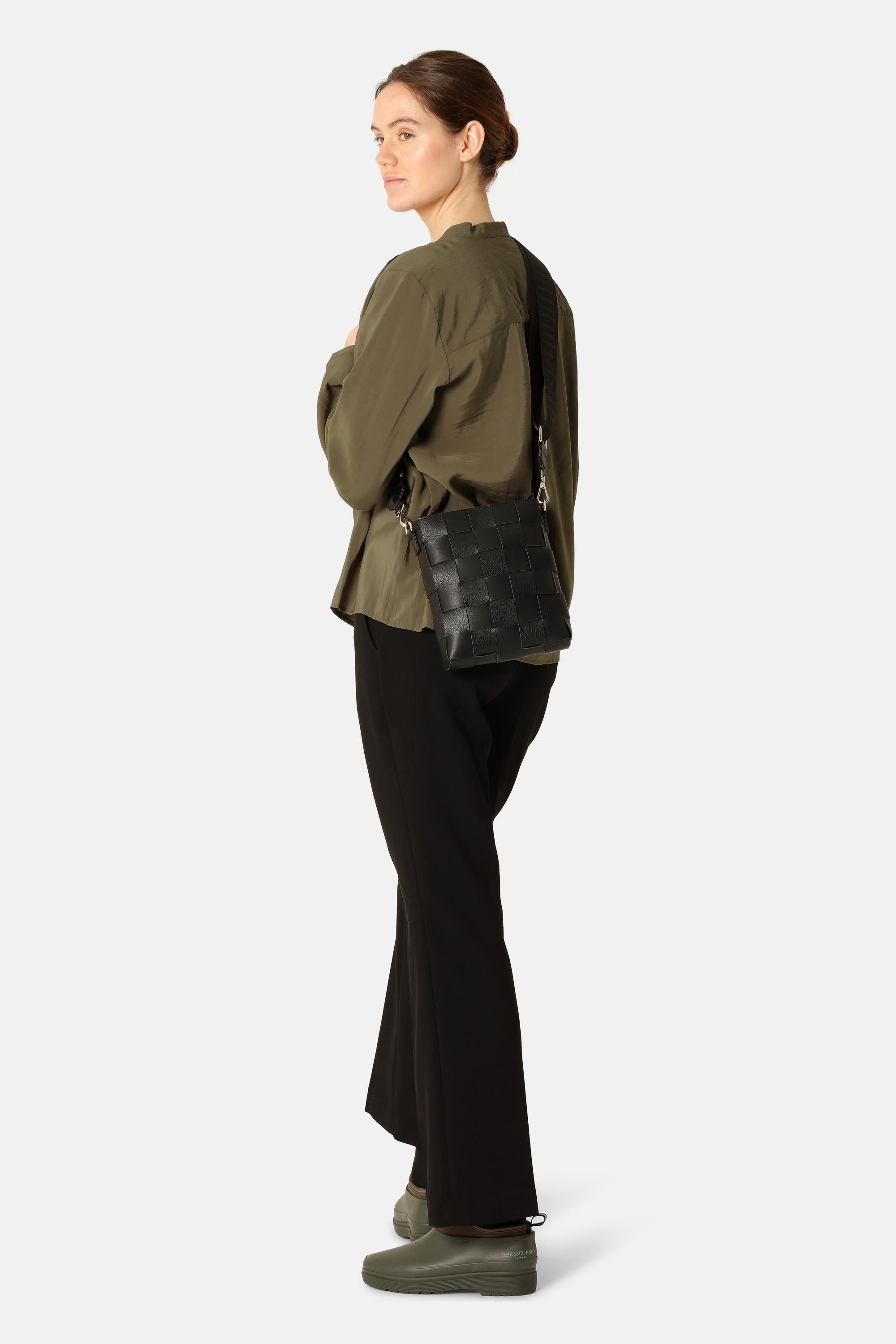 Braided Squared Cross-Body - Black